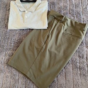 Men Nike Golf Tiger Woods Collection Green Shorts